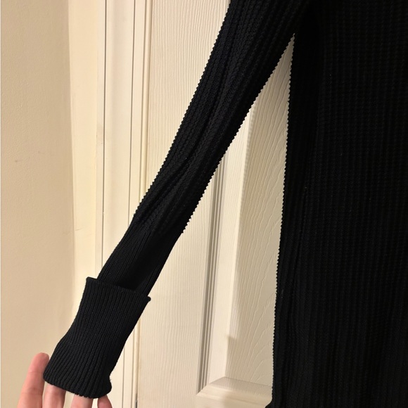 Who What Wear Black Ribbed Mock Neck Sweater Dress Medium - Picture 7 of 8